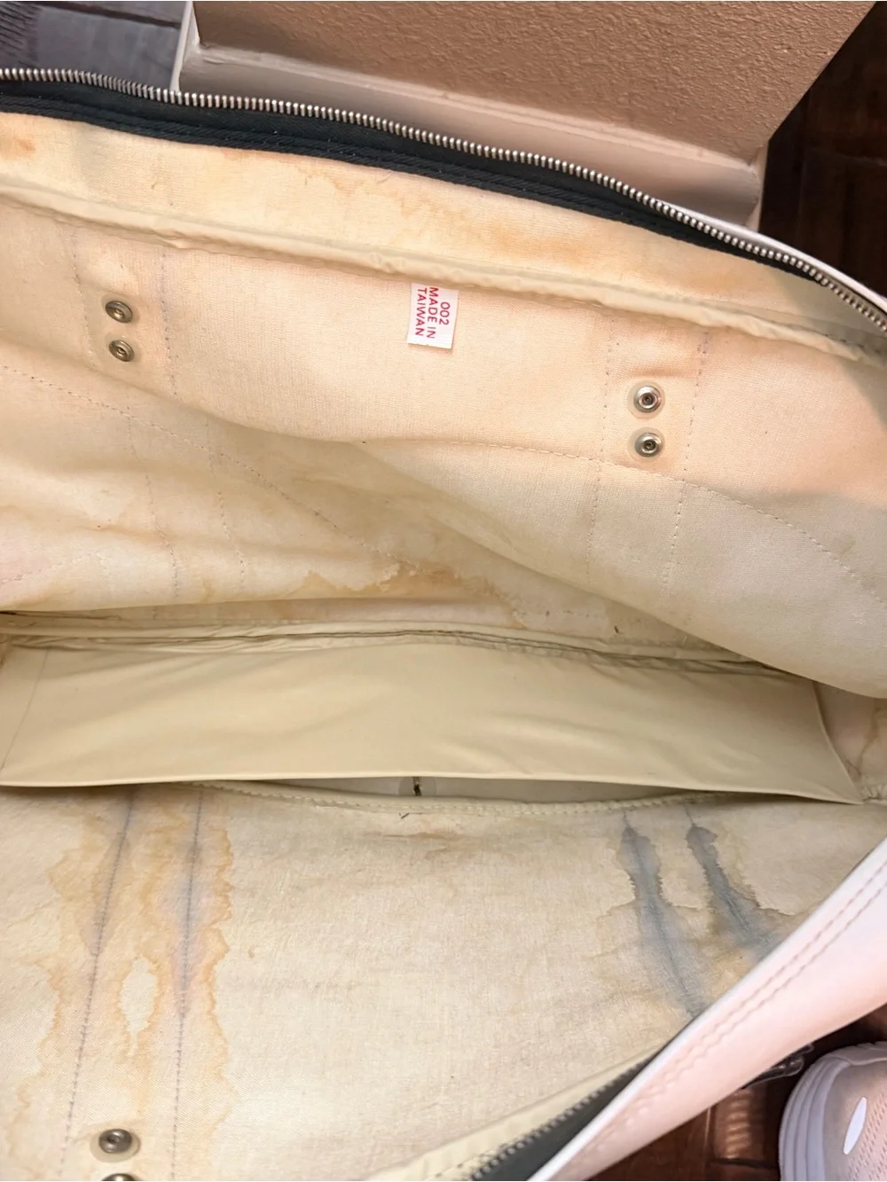 adidas White and Black Trefoil Sport Duffle Bag